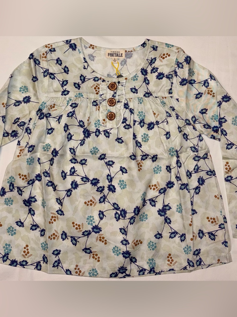 Finding Foxtale Folklore Leafy Vines Top sz 6 NWT